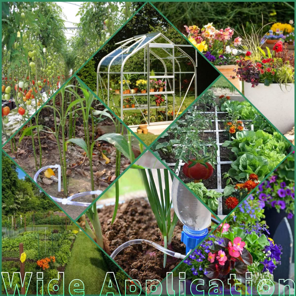 UCINNOVATE Drip Irrigation Tubing Kit, Including 5M 1/4 INCH Tubing, Irrigation Drippers, Tube Connectors, Fitler for Automatic Self Watering Equipment System image number 2