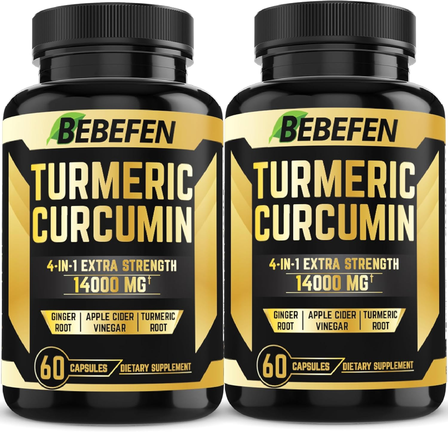 (2 Packs) Turmeric Supplement 14000 Mg - Turmeric Curcumin with Apple Cider Vinegar, Ginger - 2 Month Supply image number 6
