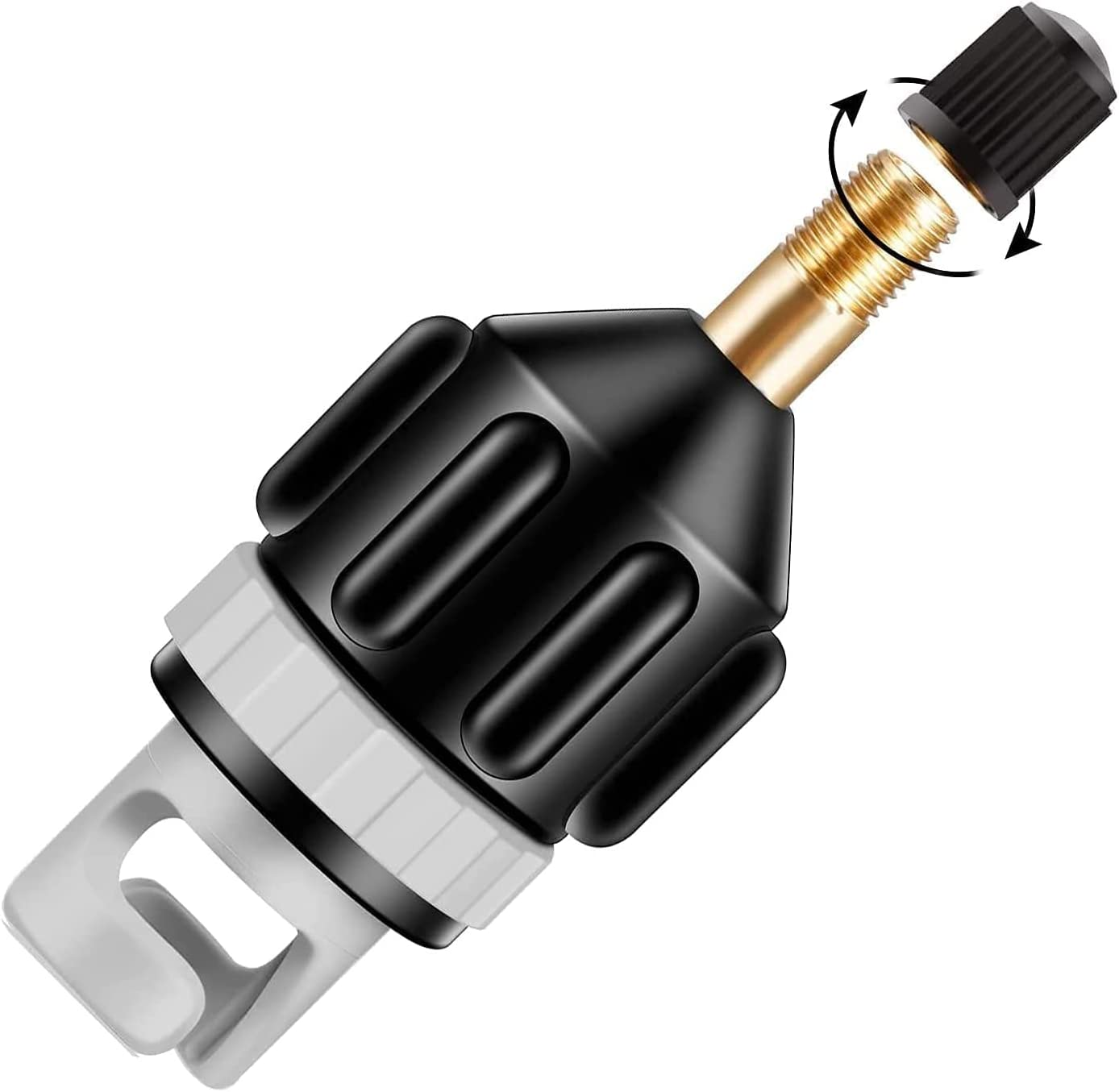 Inflatable Boat SUP Pump Adaptor Vashly Air Pump Converter Standard Schrader Conventional Pump Adaptor Air Valve Adapter Pumping Head Connector for Inflatable Rowing Boat,Stand up Paddle Board,Kayak image number 4