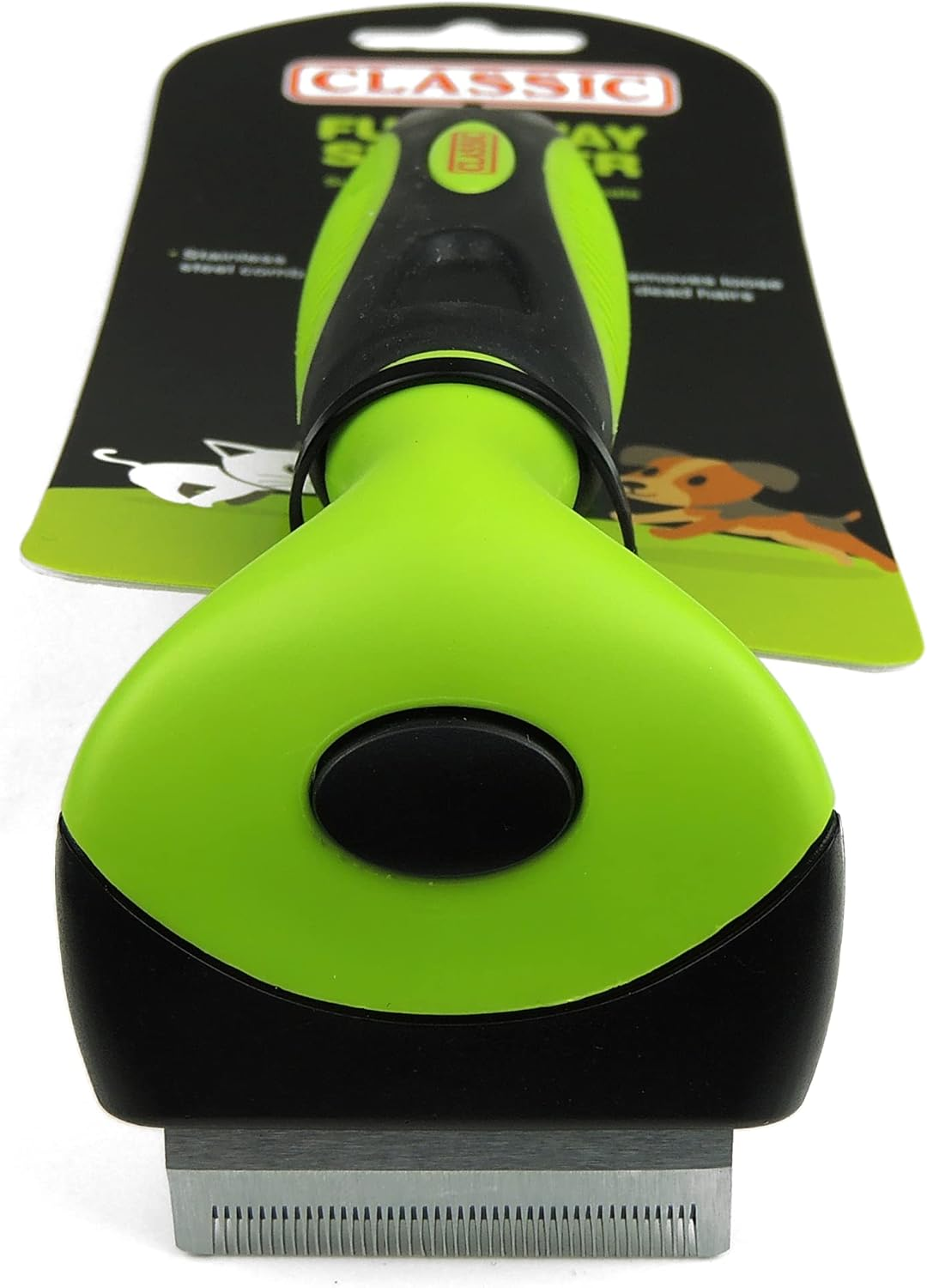 CLASSIC Pet Grooming De-Shedder for Dogs - Small, Green image number 2