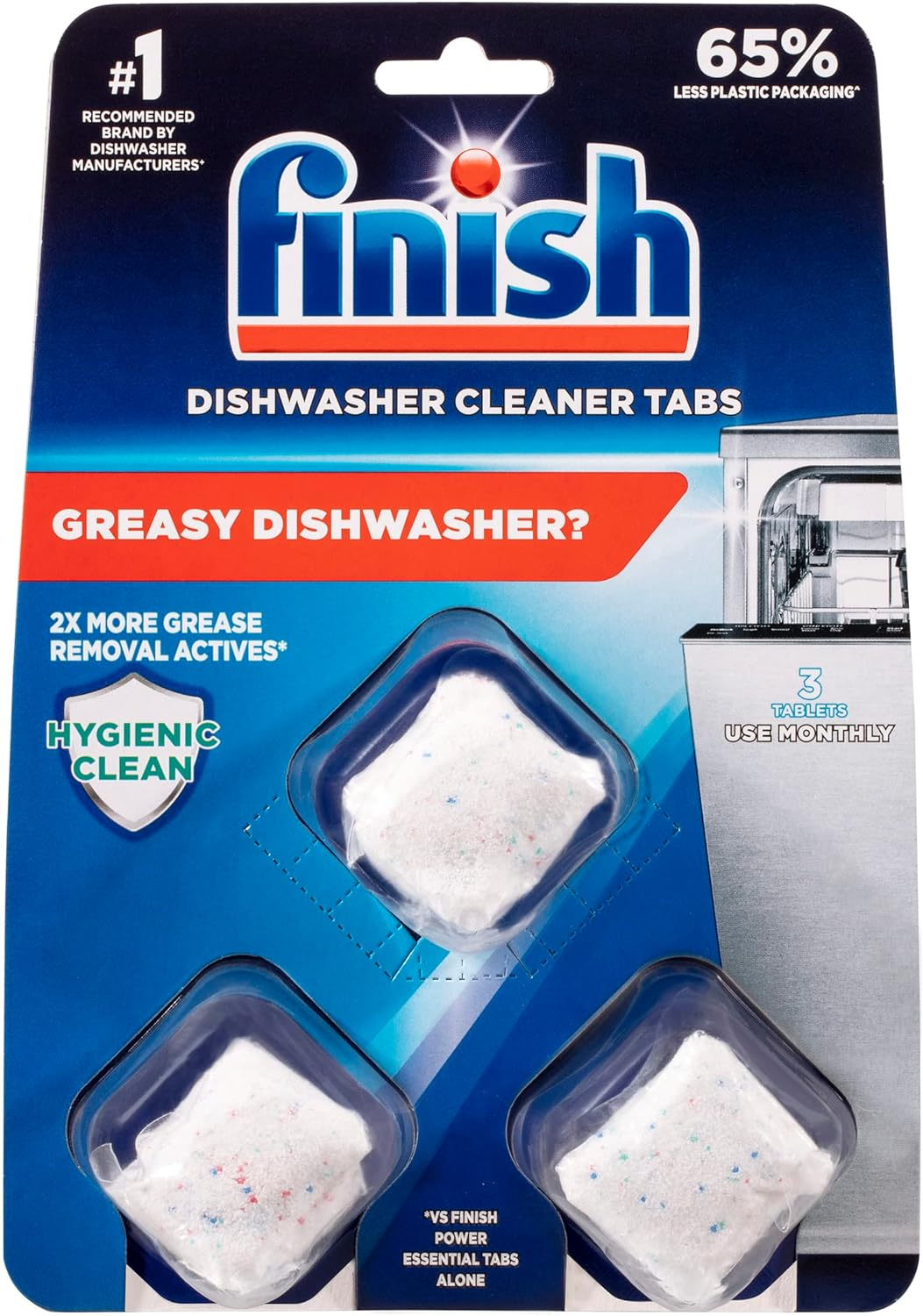 Finish Dishwasher Cleaner, 3 Pouches image number 4