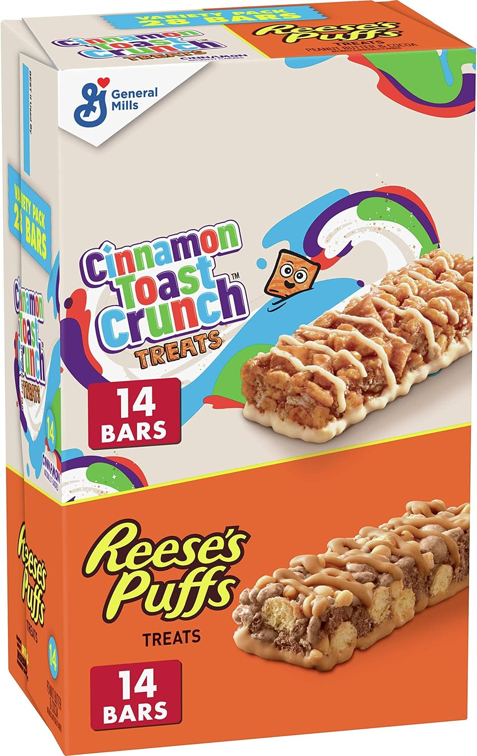 Reese'S Puffs Cinnamon Toast Crunch Cereal Treat Bars Variety Pack, 28 Ct image number 4
