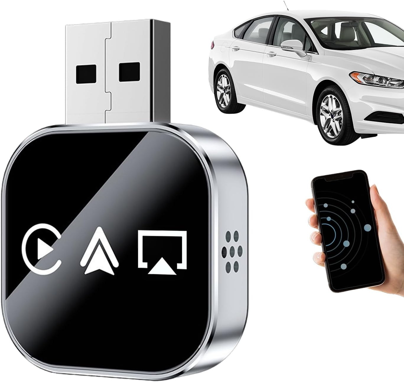 Car Display Converter | Plug Play Converter - Car Screen Mirroring Adapter - for Daily Commuting Long Distance Travel City Driving Highway Navigation Music Streaming Calling
