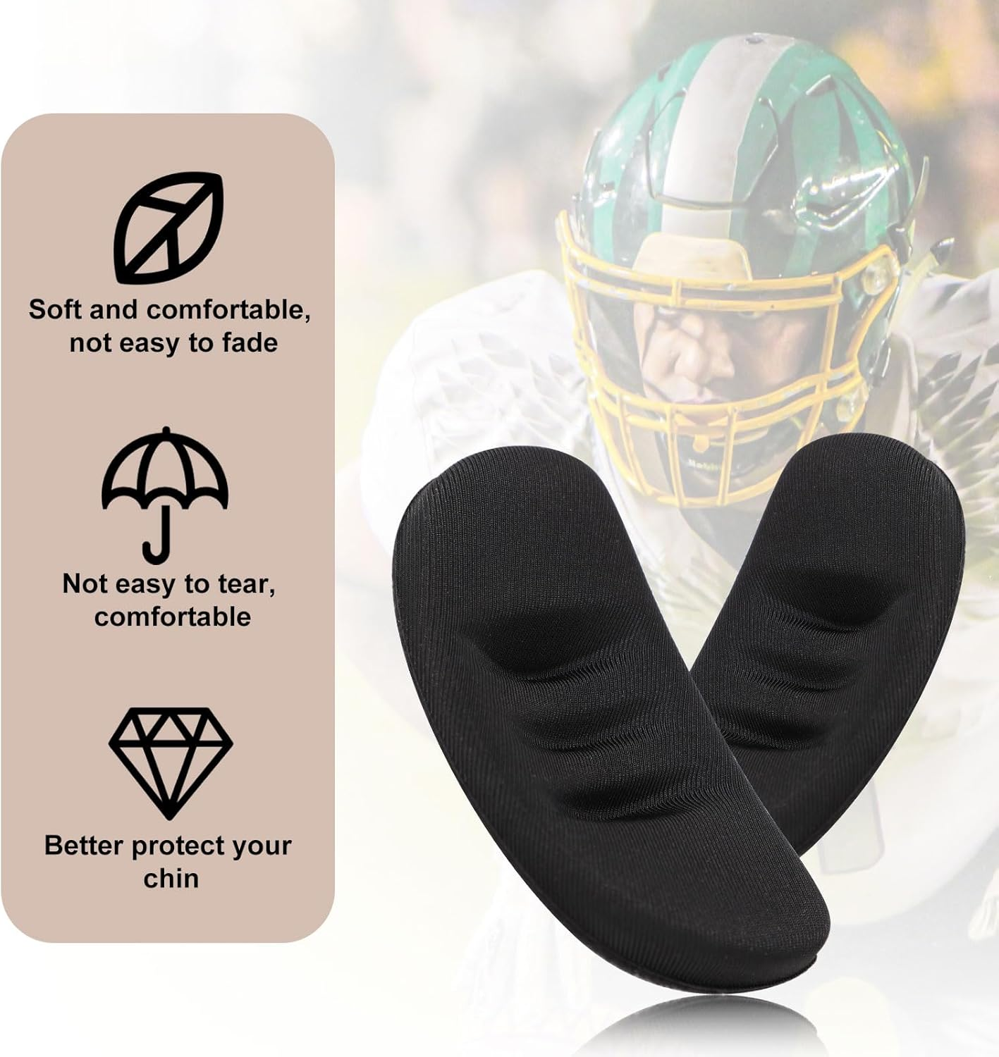 4Pcs Softball Fielder'S Facemask Chin Cup, Maximum Protection Catchers Mask Chin Pad Replacement Baseball Softball Face Guard Helmet Padding for Men Women Teens Youth & Adult