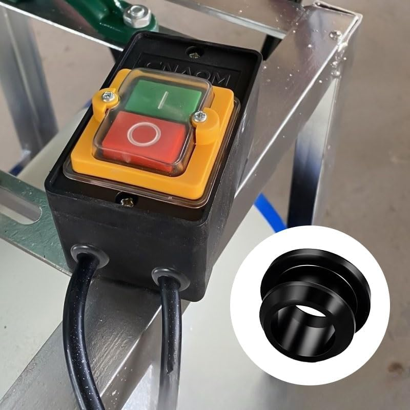 20 PCS Rubber Grommet, Electrical Grommet Electrical Conductor Washer Rings for Protecting Wires, Plugs and Cables, 12Mm Inner Diameter and 14Mm Mounting Diameter image number 1