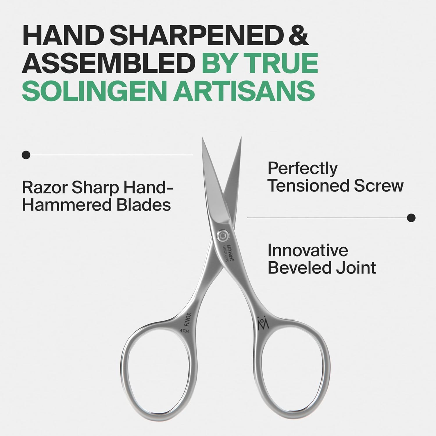 Nail Scissors FINOX Stainless Steel, Made by Germanikure in Solingen, Germany, Manicure Pedicure Grooming image number 5