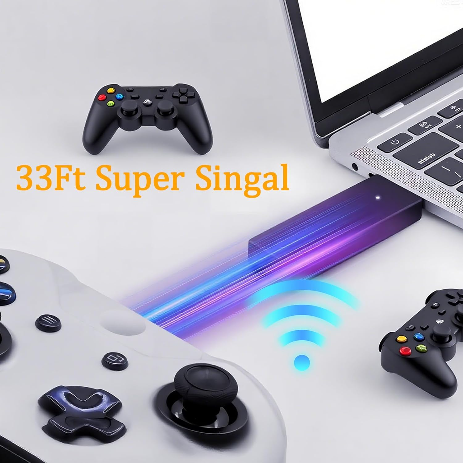 Wireless Adapter for Xbox One and Series X,S, Xbox Controller Wireless Adapter for PC Gaming USB Receiver,Game Receiver Compatible with Windows 7, 8, 8.1, 10,11,Pc,Xbox One S,X,Xbox Elite image number 5