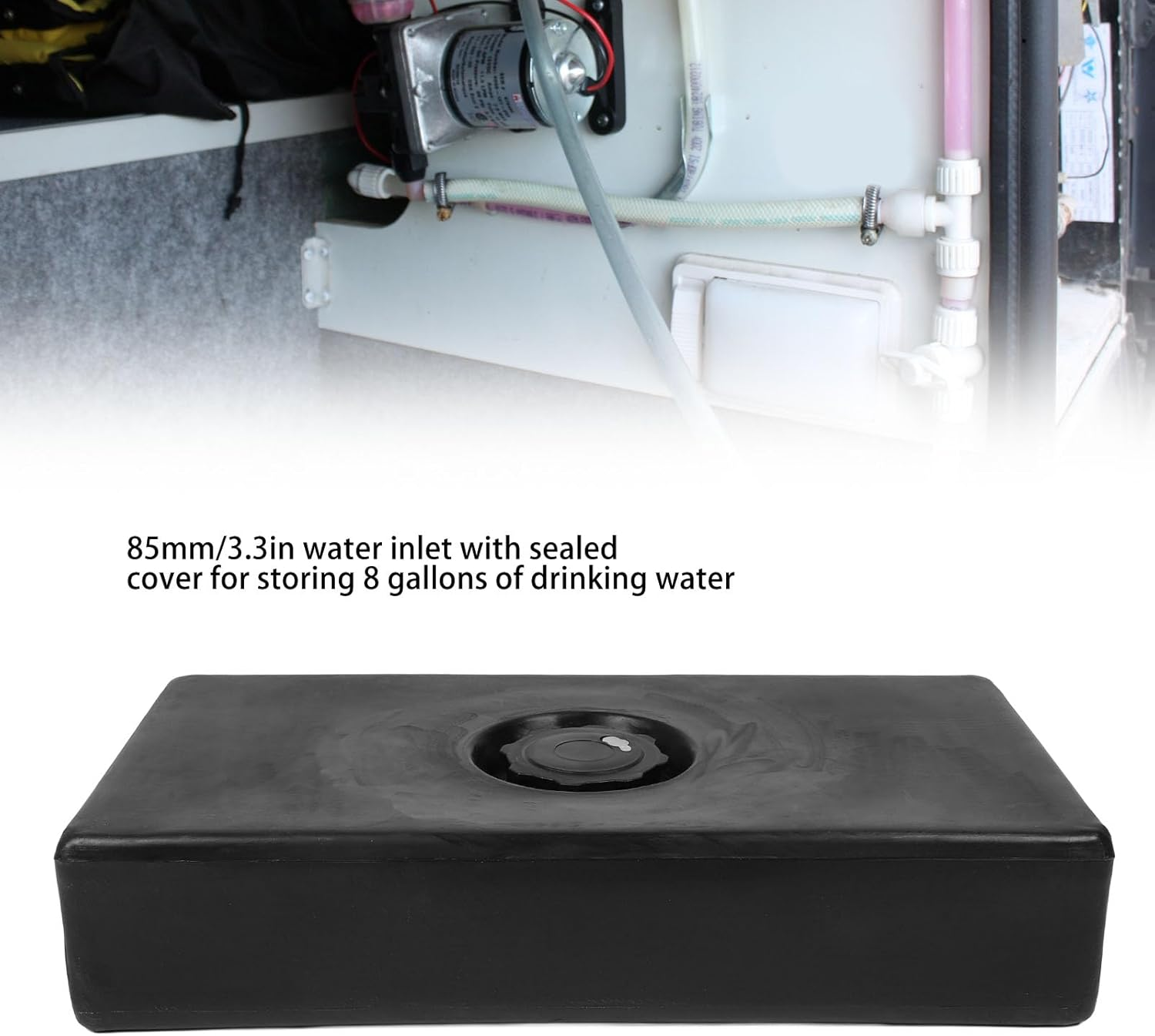 8 Gallon RV Water Holding Tank, Impact Resistant, Leakproof, Integrated Process, Large Diameter Inlet for Rvs, Trailers, Boats image number 2