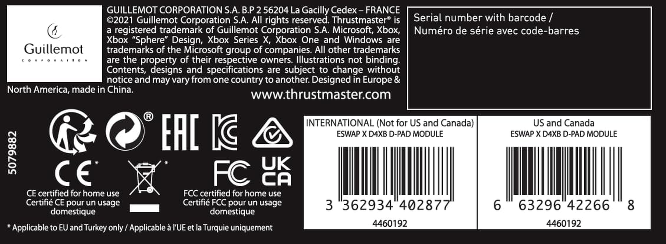 Thrustmaster ESWAP X D4XB D-PAD Module - Interchangeable D-Pad for ESWAP X Controller image number 5