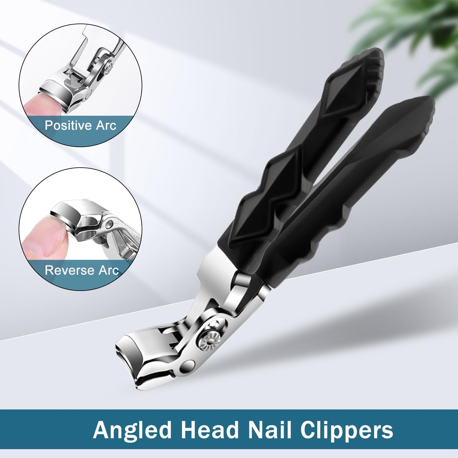 Long Handled Ergonomic Curved Toenail Clippers for Thick Nails with Wide Jaw Precision Design - 1 PCS - Haheihei image number 4