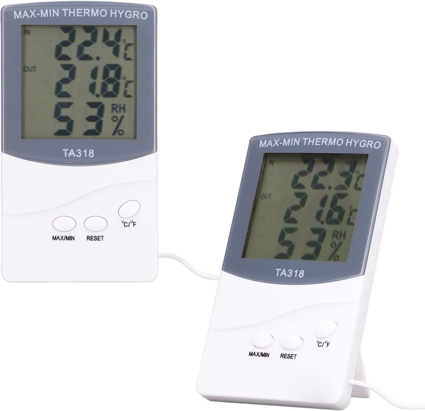 Indoor Outdoor Thermometer, Accurate Digital Hygrometer Indoor Thermometer Humidity Meter with Probe, Large Screen Temperature Humidity Monitor for Home, Office, Garden image number 3