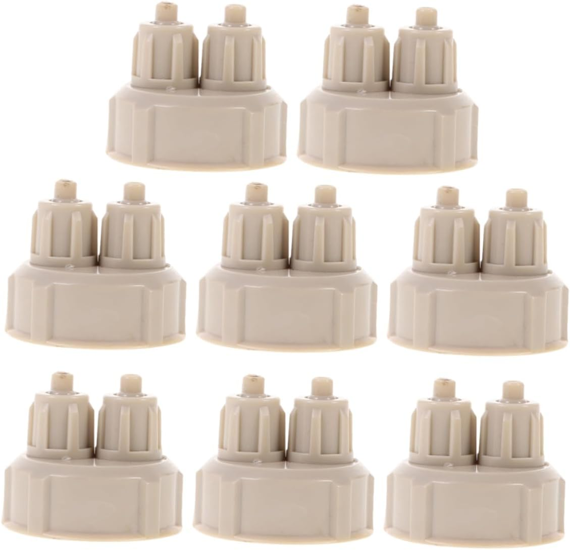 Anneome 8 Pcs Portable Generator Bottle Caps for DIY Aquarium Reactor Systems High Pressure Resistant Water Bottle Top Replacement Suitable for Planted Fish Tank Sealing