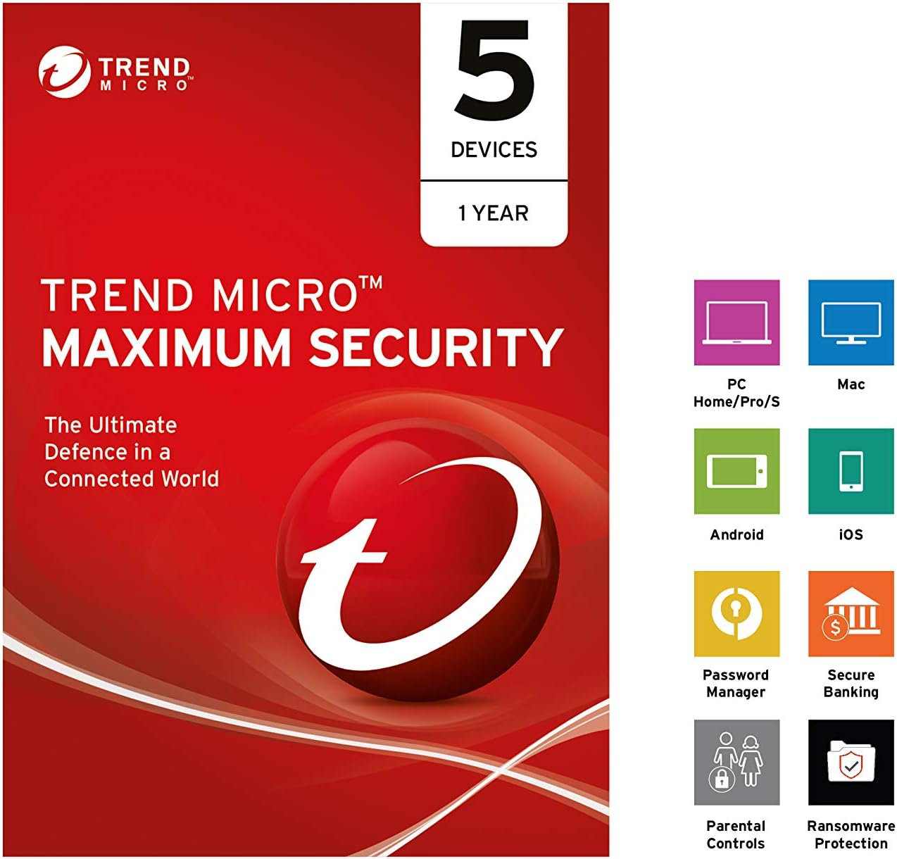 Trend Micro Maximum Security (1-5 Devices) 12Mth image number 2