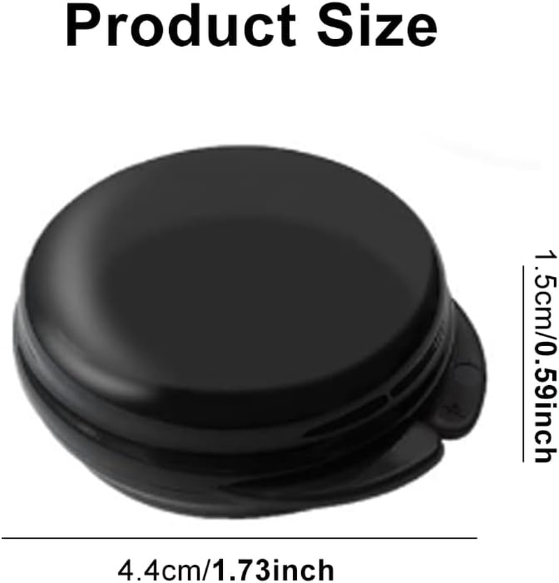 3 Pack Small Pill Box, round Case, Portable Mini Black Medicine,Holder Container Organizer, Travel Pill Case Medicine Storage Container image number 4