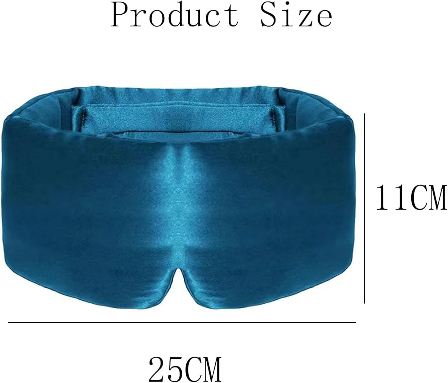 Silk Sleep Mask, Sleeping Mask for Daytime Napping and Nighttime Sleep, Light Blocking Eye Mask for Insomnia Sufferers, Frequent Travellers, Deep Blue Silk Eye Mask image number 1
