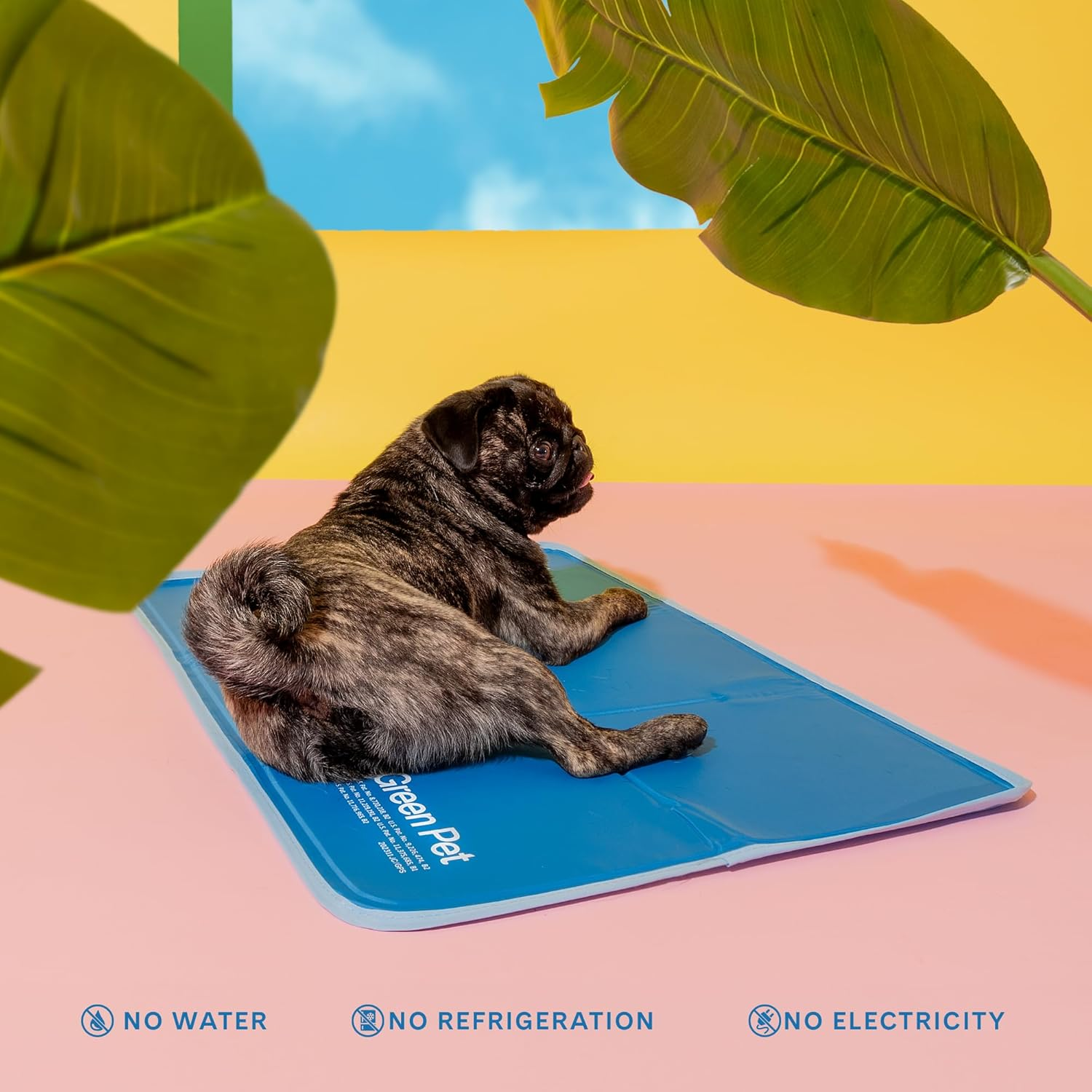 The Green Pet Shop Dog Cooling Mat, Medium - Pressure Activated Pet Cooling Mat for Dogs and Cats, Sized for Medium Sized Pets (21-45 Lb.) - Non-Toxic Gel, No Water Needed for This Dog Cooling Pad image number 2