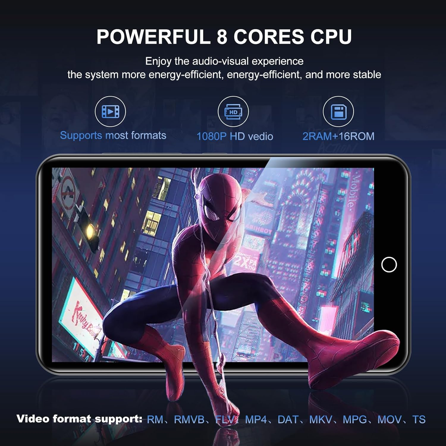 144GB MP3 Player with Bluetooth and Wifi, ZAQE 4" HD Full Touch Screen MP3 Player with Spotify, Amazon Music,Youtube,Pandora,Libby,Android MP4 Music Player for Kids (Black) image number 6