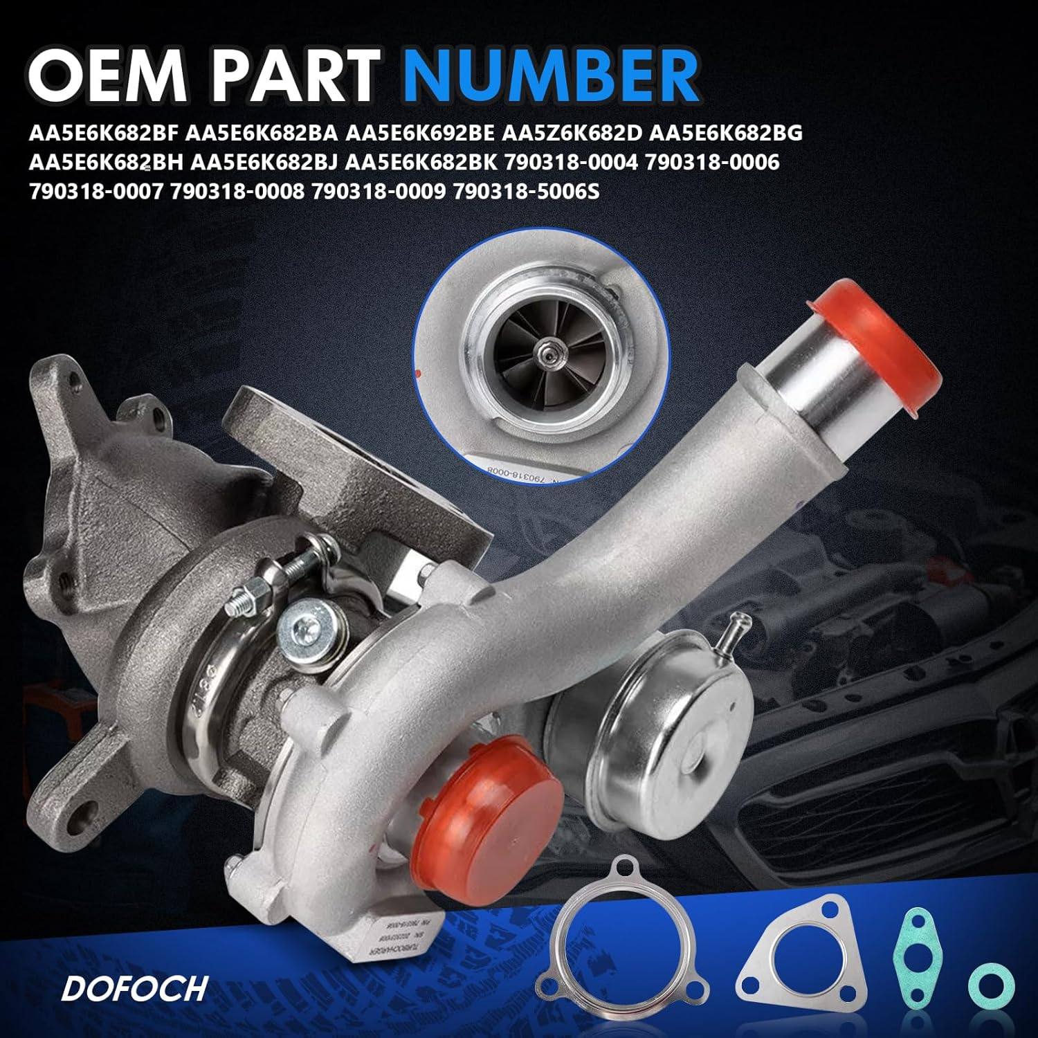 Left & Right Twin Turbocharger for 2010-2019 Ford Explorer Flex Lincoln MKS MKT 3.5L AA5E9G438GD AA5E9G438G AA5E6K682BF AA5E6K682BI image number 2