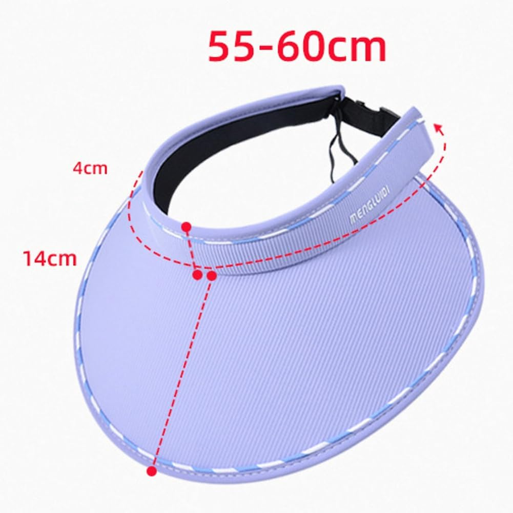 Sun Visor Hats for Women Wide Brim UPF 50+ UV Sun Protection Visor Hats Casual Adjustable Roll up Summer Beach Caps - C-Black image number 2