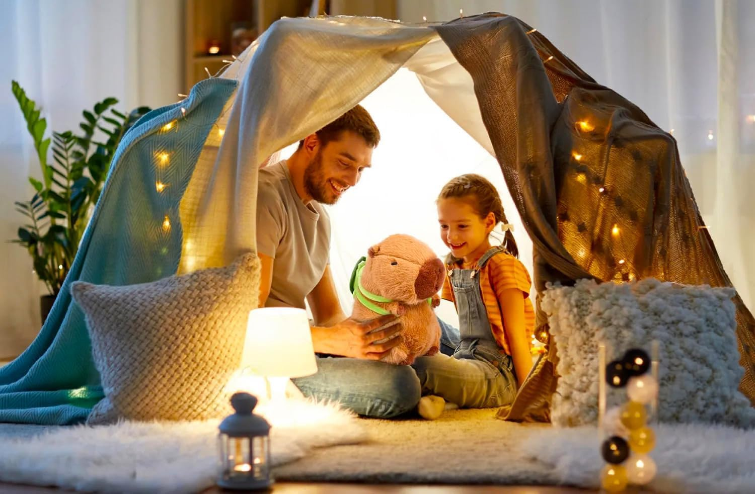 13 Inch Cute Capybara Plush with Turtle Backpack Soft Capibara Stuffed Animals Plushies Toys Hugging Gifts for Kids, Brown image number 4