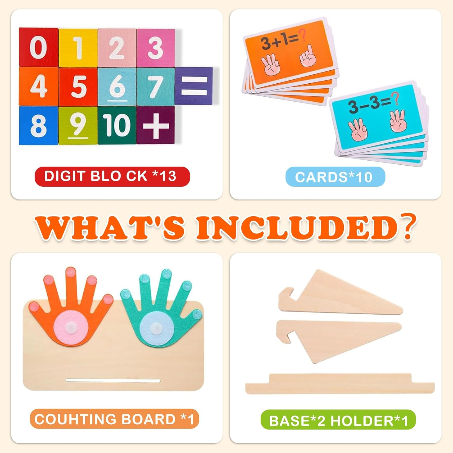 Number Learning Toys for Toddlers 3-5: Number Blocks Math Games Educational Learning Montessori Toys for 3 4 5 Year Old Boys Girls