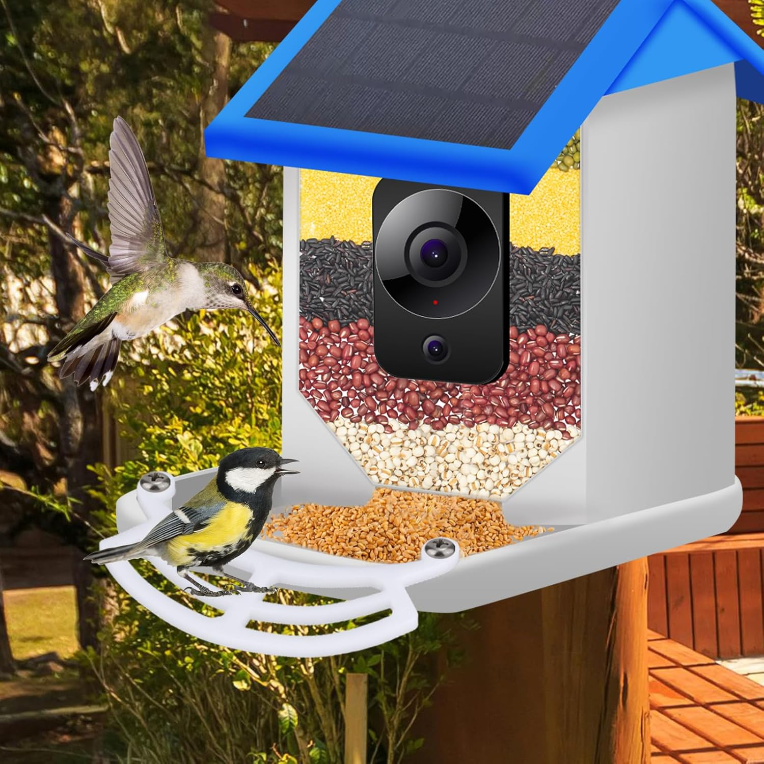 Bird Perch Extension, 5.31X1.57X0.2In Bird Feeder Perch Extender with Screws Bird Feeder Accessories Compatible with Bird Buddy Bird Feeder (White) image number 5