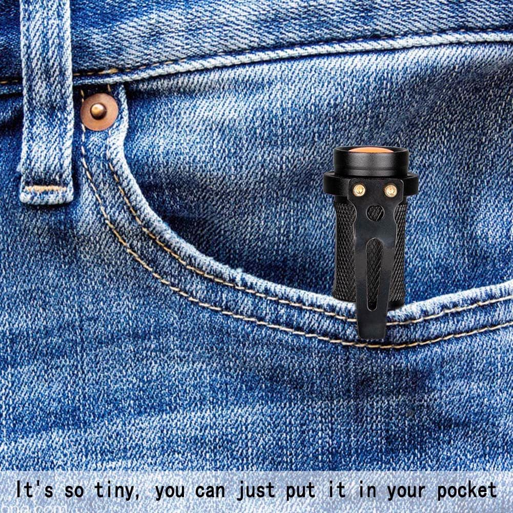 UV LED Blacklight Flashlight,Vagocom Pocket Zoomable Battery Operated Powered Ultraviolet Black Light with Clip 3Modes for Dog Cat Pet Stains,Work with Pet Odor Eliminator(Battery Included)