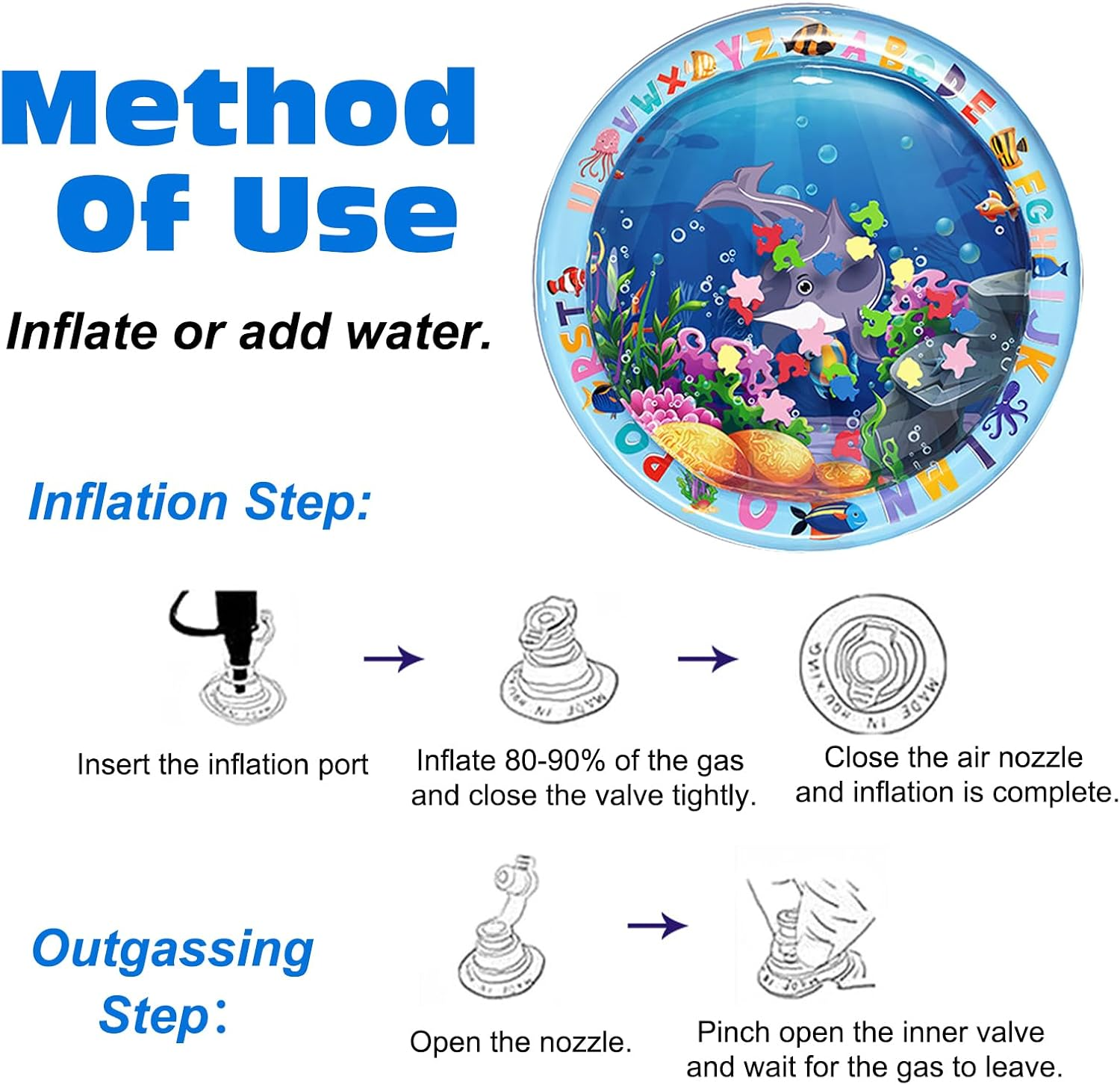 BSITSSS Water Sensory Mat Cat for Pets, Water Sensor Play Mat for Cats Dogs, Thickened Sensory Water Play Mat for Cats, Cool Sensory Water Mat for Cats, Comfort Water Sensory Play Mat Inflatable image number 1