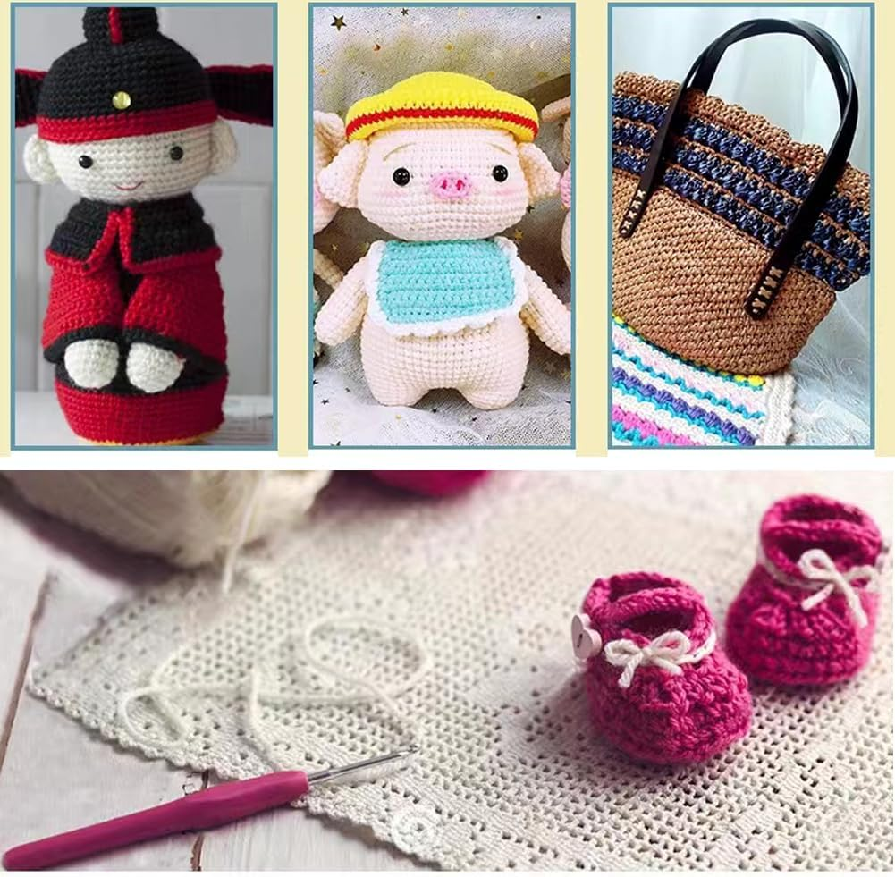 Crochet Hooks Set, Ergonomic Handle Crochet Hook Needles for Arthritic Hands, Knitting & Crochet Supplies for Beginners, Extra Long Crochet Needles Size (2.0Mm-6.0Mm) 9 Pack image number 3