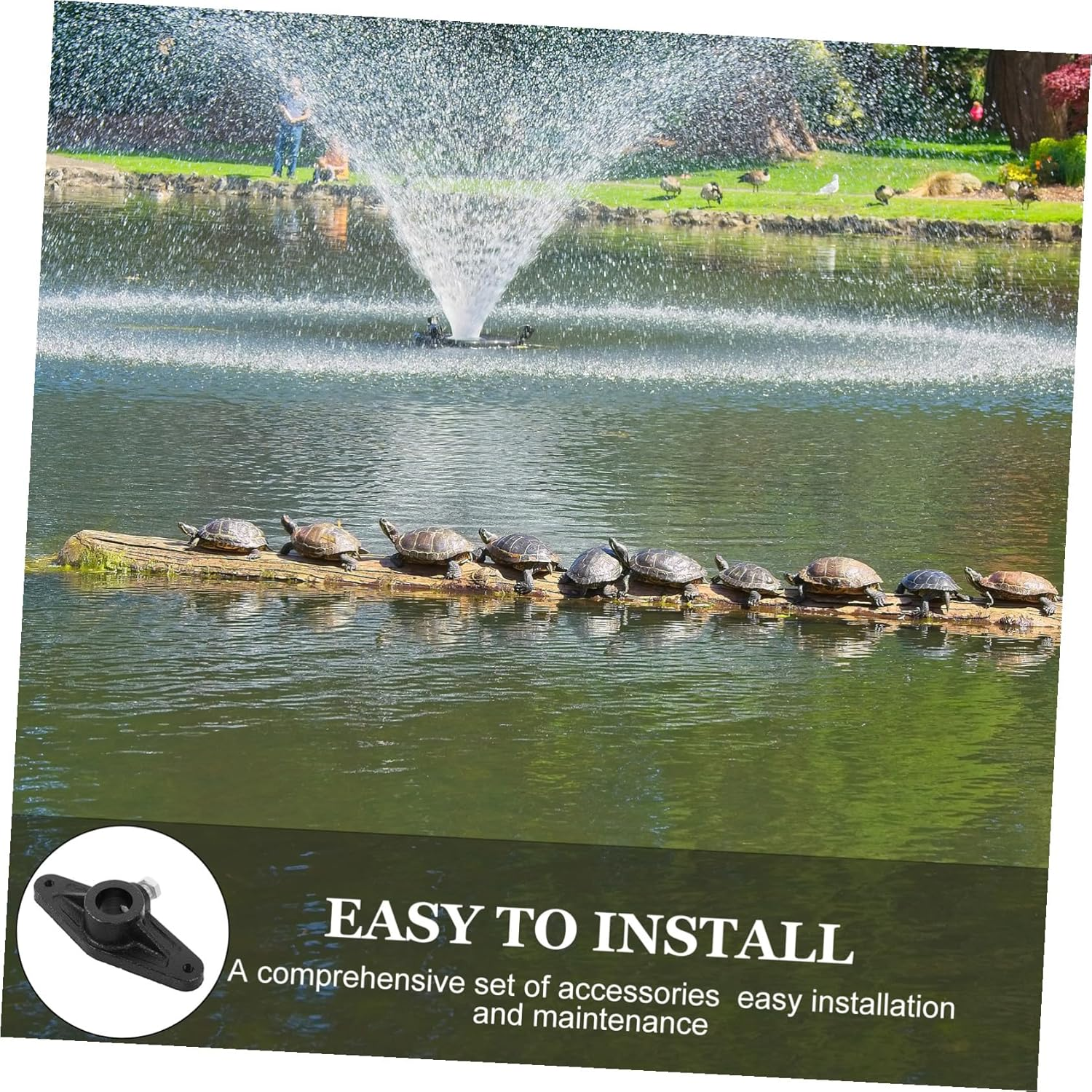 Fish Wheel Crank Handle Replacement for Spinning Reels Low Noise Water Wheel Grip with Strong Circulation Quick Assembly Fishing Reel Power Handle for Aeration and Disease image number 2