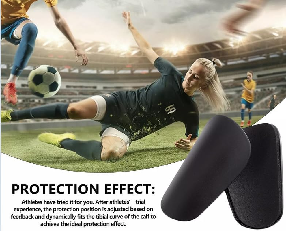 Limcryspp 1 Pairs of Professional Mini Football Shin Protectors External Shin Protectors for Non Slip Football Shin Protectors Neutral Mini Shin Protectors image number 4