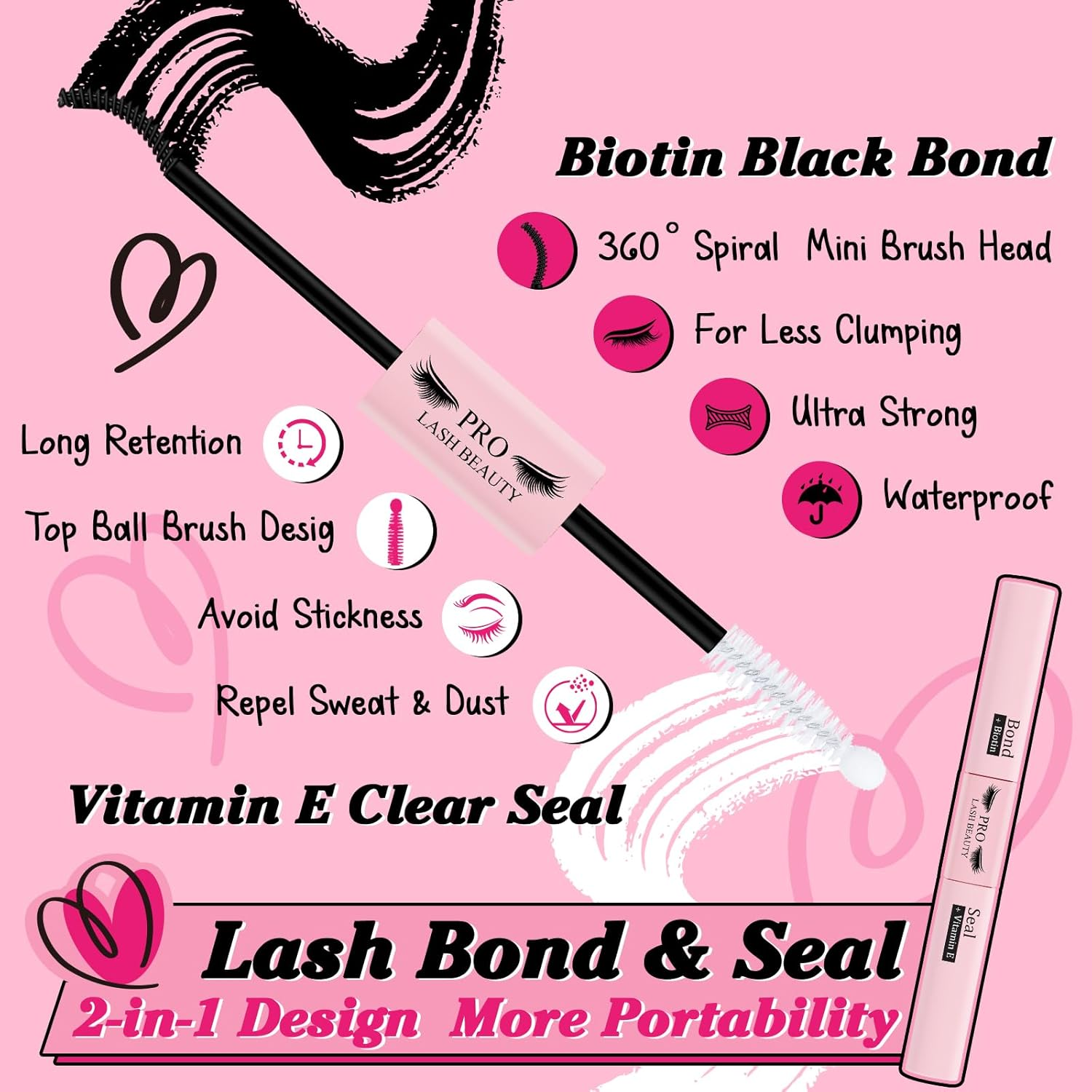 PRO 280Pcs Lash Clusters Kit DIY Lash Extension Kit Eyelash Extension with Lash Bond and Seal Applicator Brush Individual Lashes Kit Various Styles Easy to Apply at Home (30D-9-16Mix) image number 5