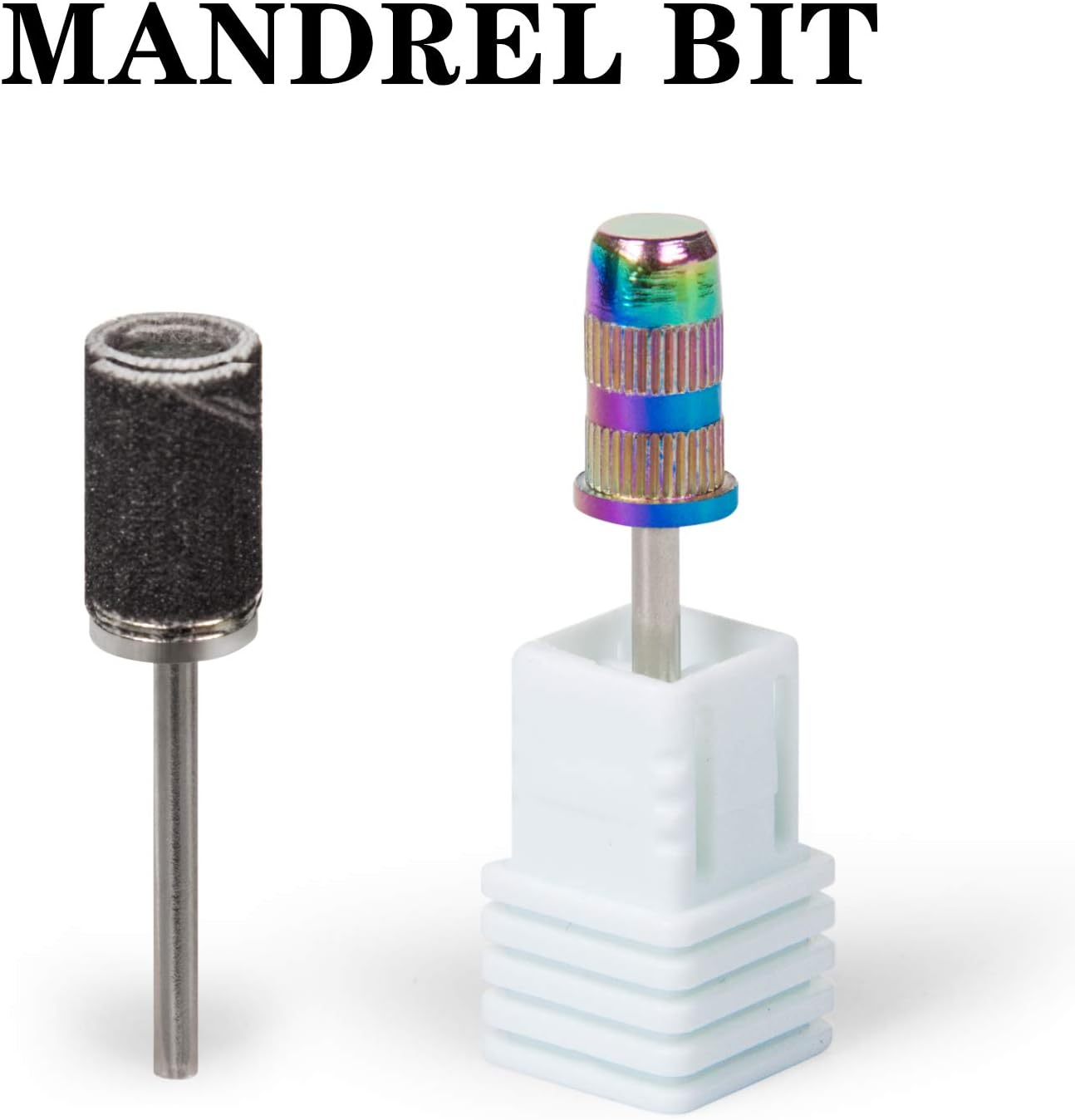 Lavinda Sanding Bands Nail Drill Bits 300Pcs Grits Electric File Nail Sanders Professional Drill Bits Set #80#150#240 Zebra Grinder Band Colorful 3/32" Mandrel Bit for Manicures Nail Drill Machine image number 5