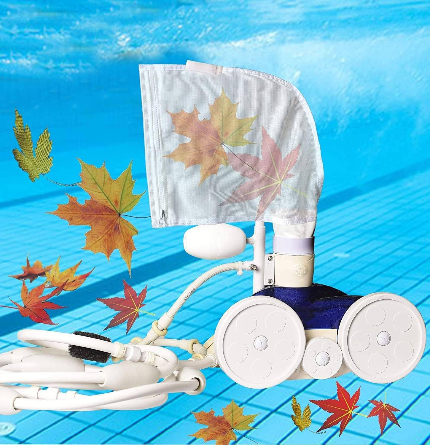 Pool Spa Part Nylon Mesh Pool Cleaner All Purpose Bag Fits Polaris 280, 480 Pool Cleaner Zippered All Purpose K13 K16(2 Pack) image number 4