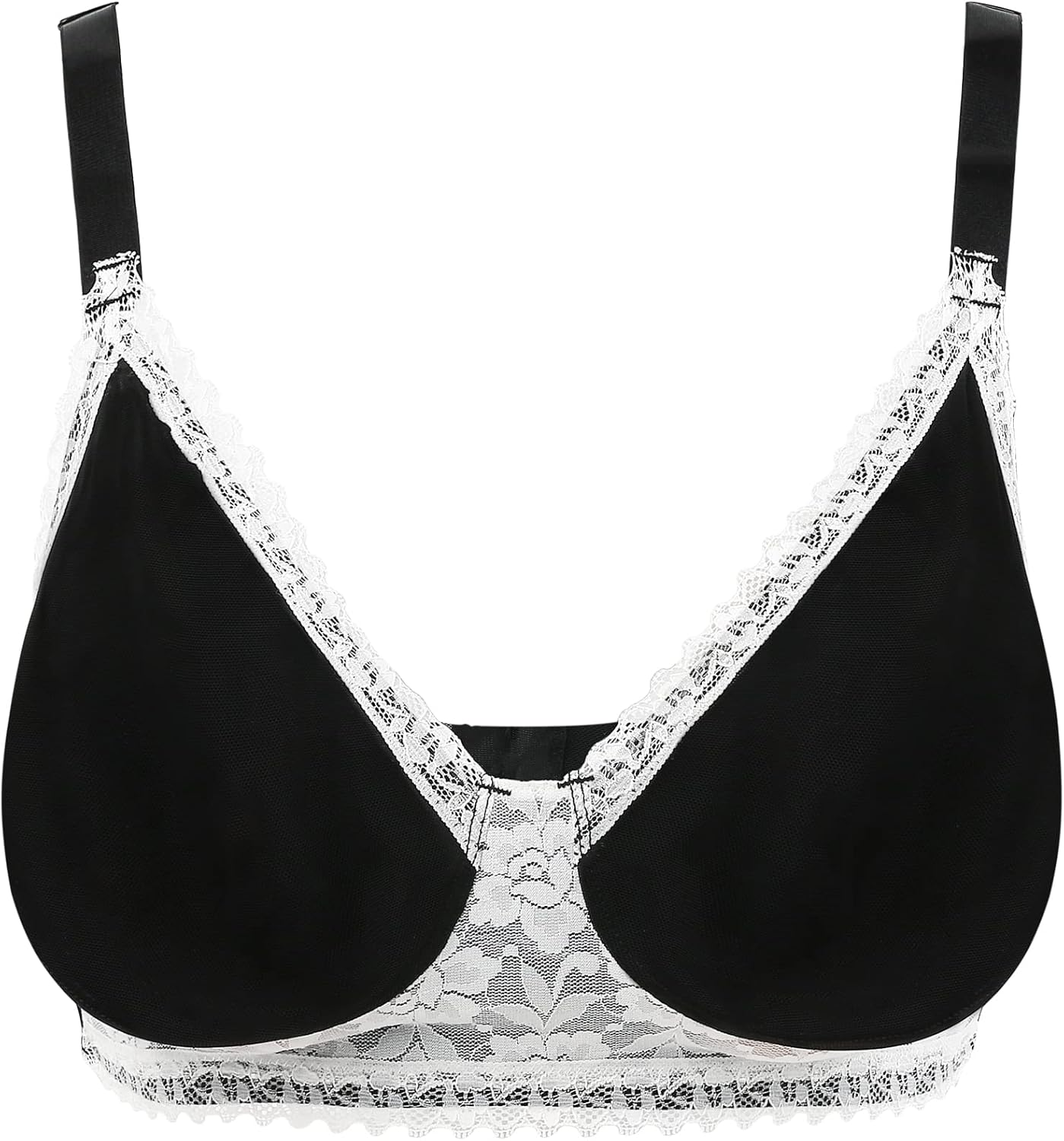 Vollence See through Mastectomy Bra Silicone Breast Forms Pocket Bra Fake Prosthesis Crossdresser image number 4