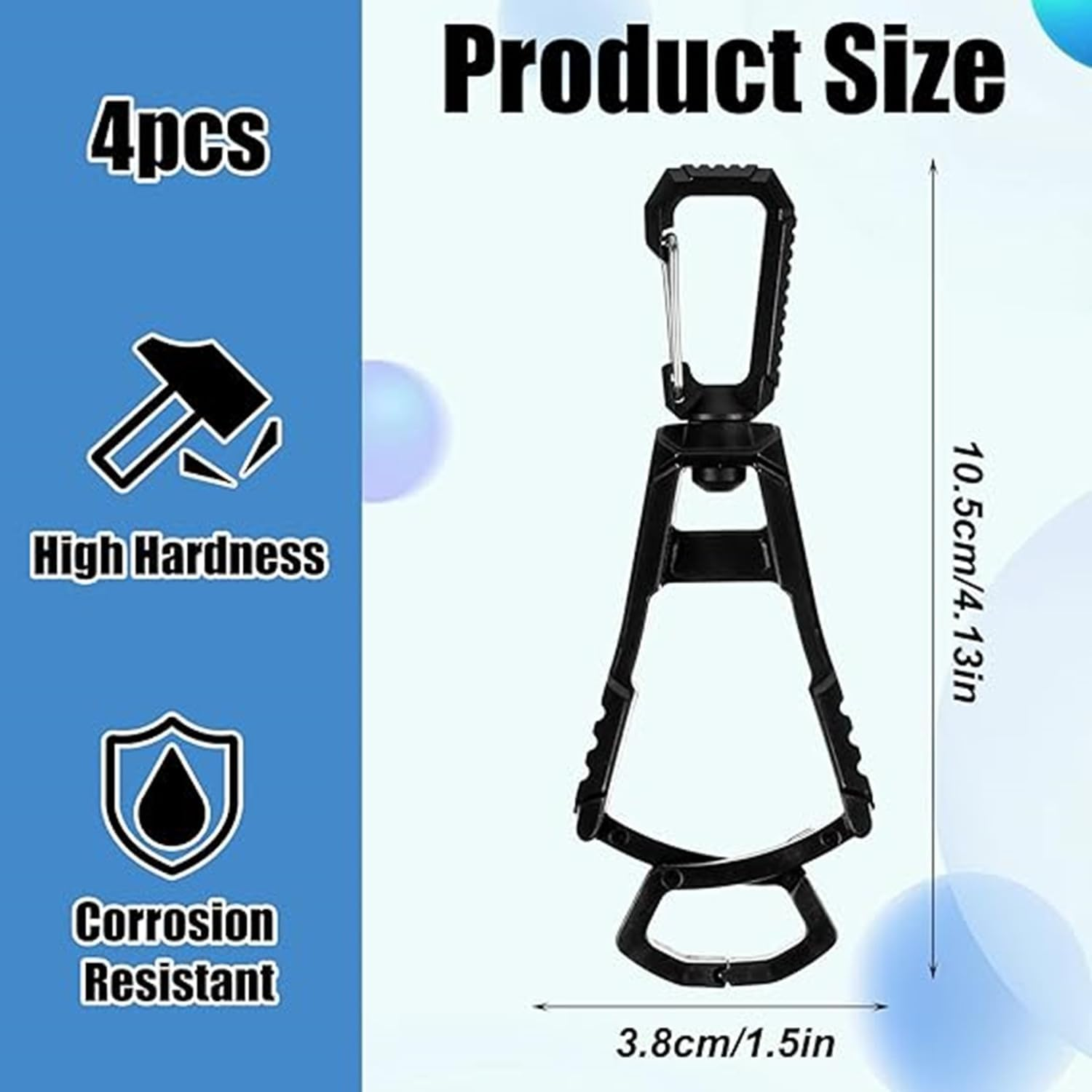 4Pcs Glove Clips for Work Glove Holder,Belt Clip Safety Glove Grabber Holder Clip,Prevent Loss, Keep Hands Free,For Construction Work Accessories image number 5