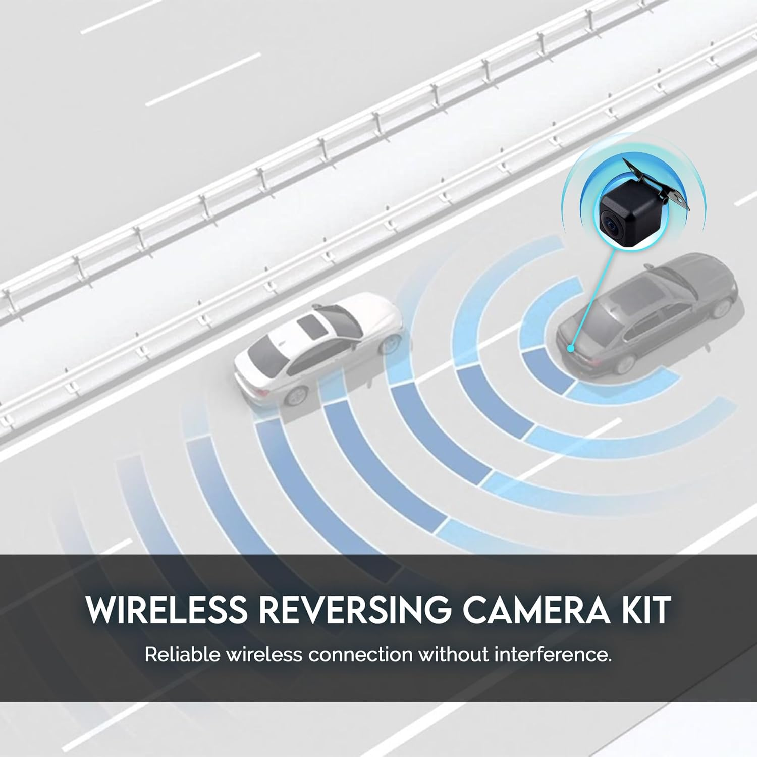 Wireless Reversing Reverse Camera for Car Rearview Cam Kit Elinz 4.3&rdquo; LCD Monitor 12V Colour IR Night Vision CMOS 2 AV Inputs 170 Degree Wide View Angle Waterproof IP68 Sedan UTE Van SUV image number 2