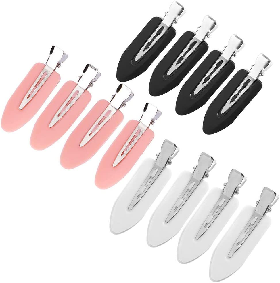CCINEE No Bend Hair Clips，No Crease Hair Clips for Makeup-12Pieces