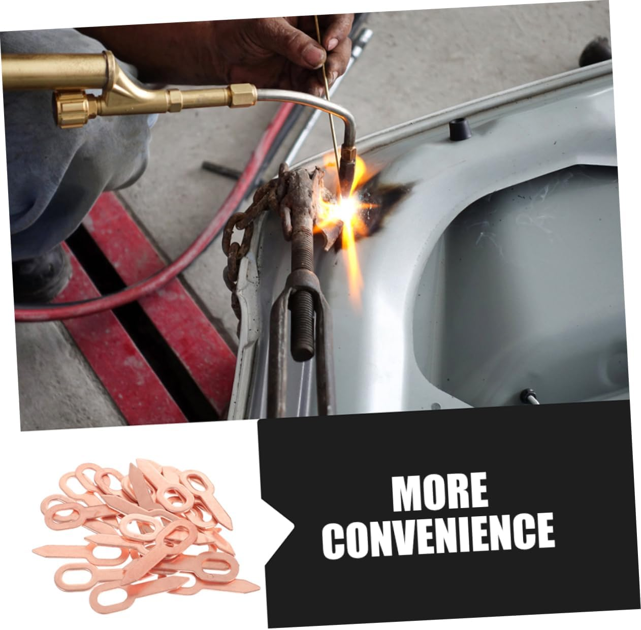 MOLUCKFU 50Pcs Dent Pulling Repair Kit for Car Body Welding Tool for Dent Removal Easy Installation for Automotive Repair Shops and Enthusiasts