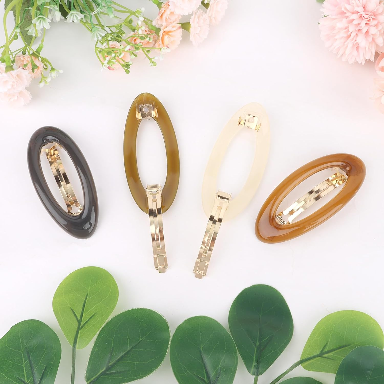 Srotmirw Women'S Hair Clips, Pack of 4 Oval Shaped Hair Accessories for Women and Girls to Choose From image number 5
