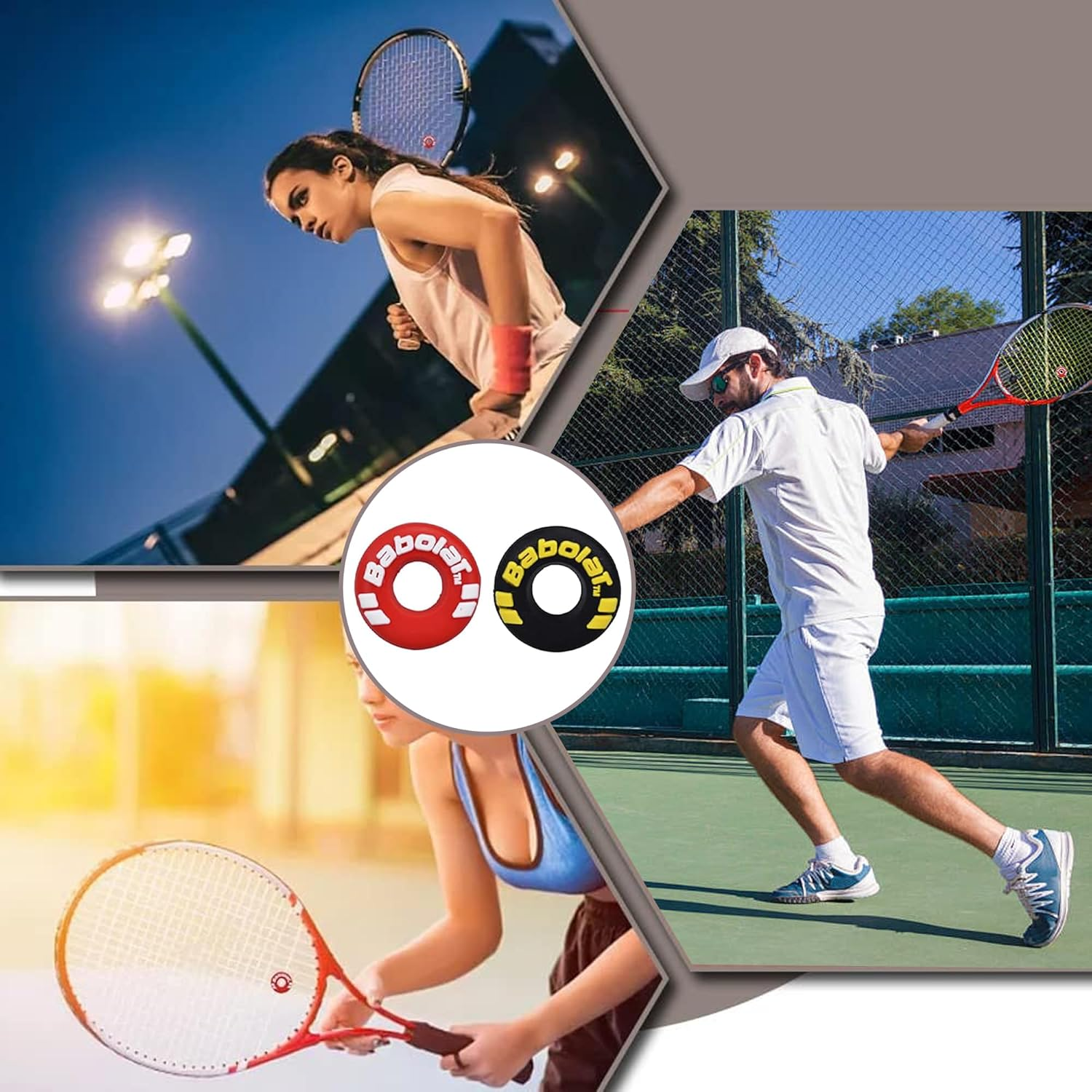 LZGOPE 4PCS Tennis Racket Vibration Dampeners, Tire Shaped Racket Shock Absorbers, Rubber Tennis Racket Shock Absorbers, Shock Absorbing Tennis Racket Shock Absorbers for Tennis Training and Matches