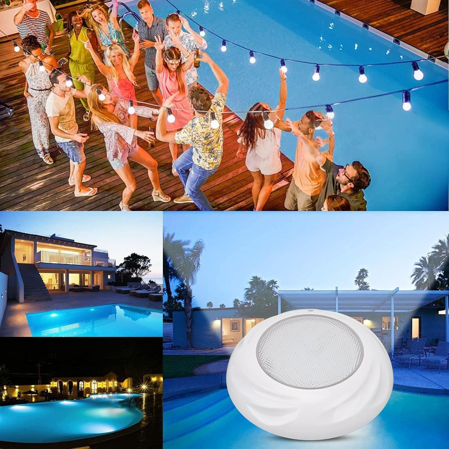 Underwater LED Pool Lights, IP68 Waterproof 12V 18W for Fountains, Ponds, Water Features image number 3