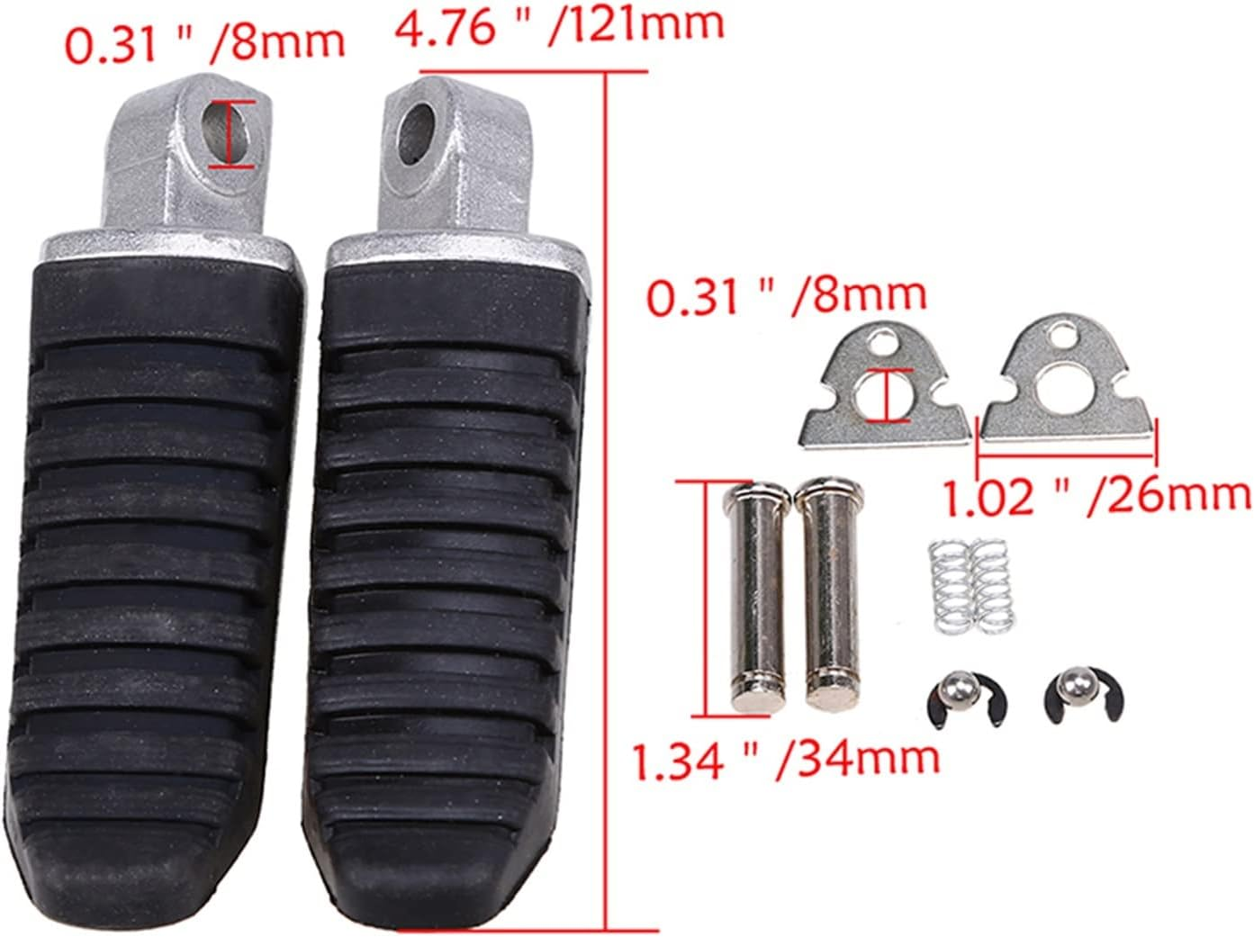 Aluminum Motorcycle Footrest Foot Pegs Dirt Bike Motorcyle Accessories for Hayabusa GSX1300R 2008 2009 2010 2011 image number 4