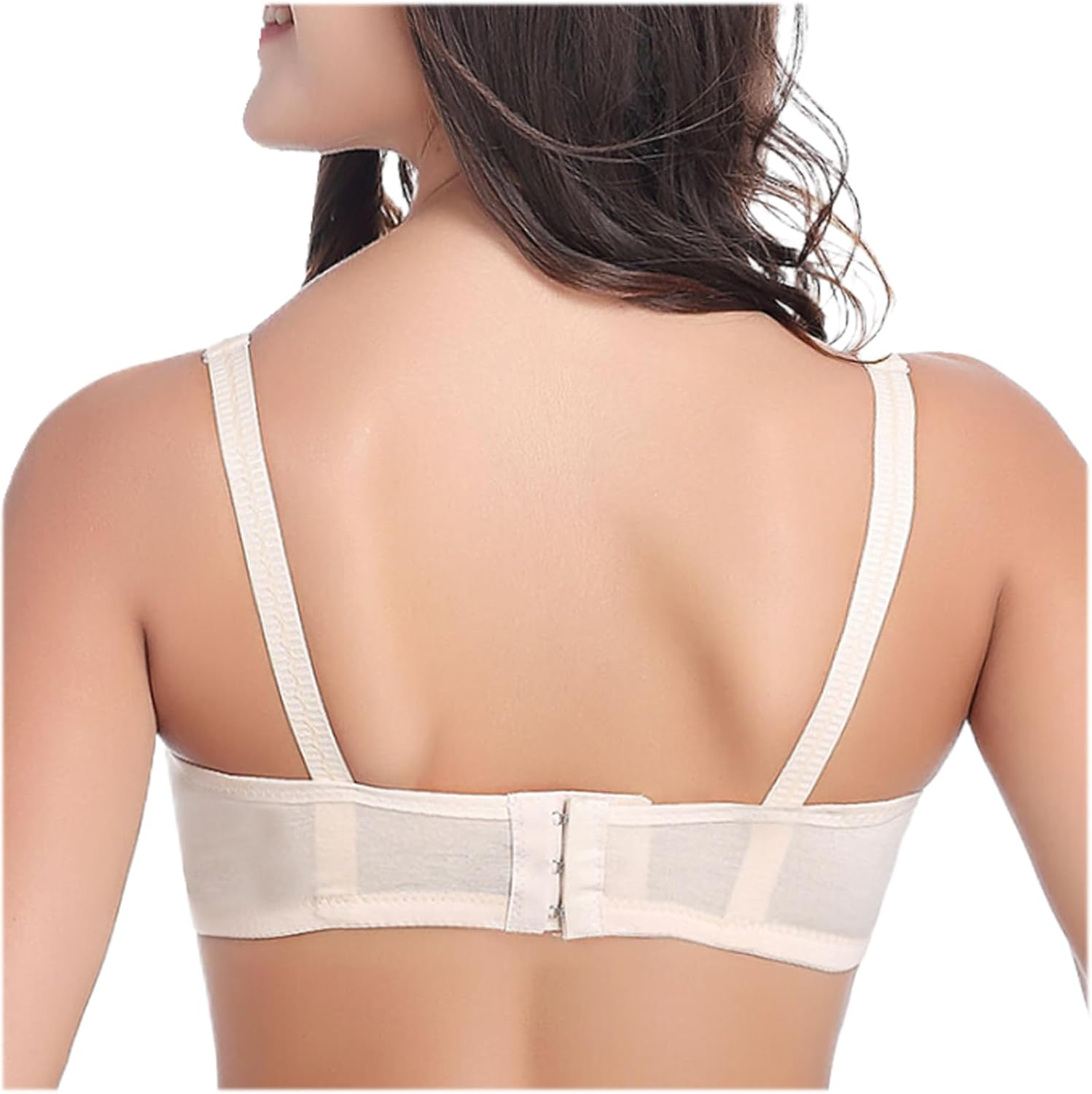 Dress Cici Nursing Bra Minimizer Bras Triangle Cotton Front Snap, 3 PCS