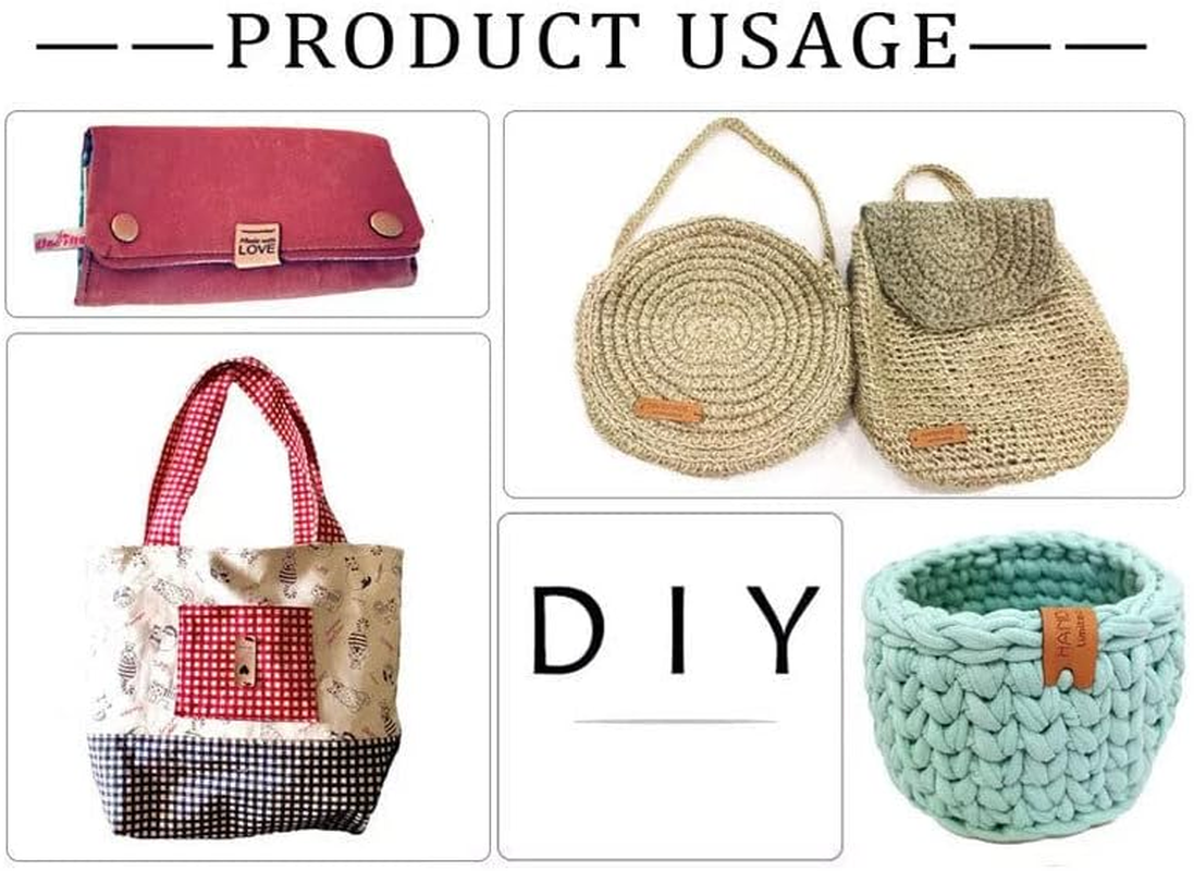 40PCS Tags Handmade with Love Labels Clothing Tags DIY Crafts Sewing 55X15Mm for Jewelry Making Crafts, Sewing Clothing Decoration and More (20PCS, Brown) image number 2