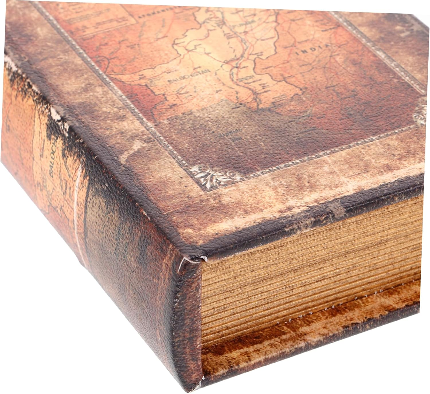 Vintage Book Shaped Box for Bible Storage Fake Book Box Compartments for Key Hiding and Decorative Use image number 2