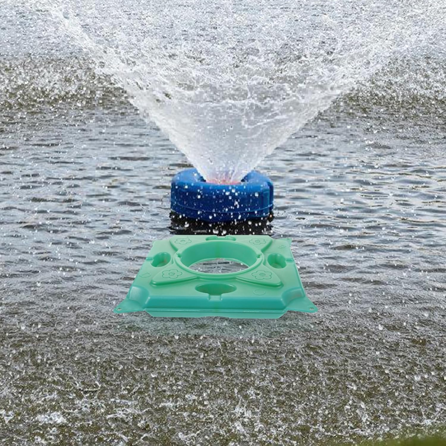 Parliky Floating Plant Island Raft Hydroponics Gardening Supply 33X33X5Cm Artificial Wetland Ecosystem Floating Planter for Ponds Aquatic Plant Floater image number 5