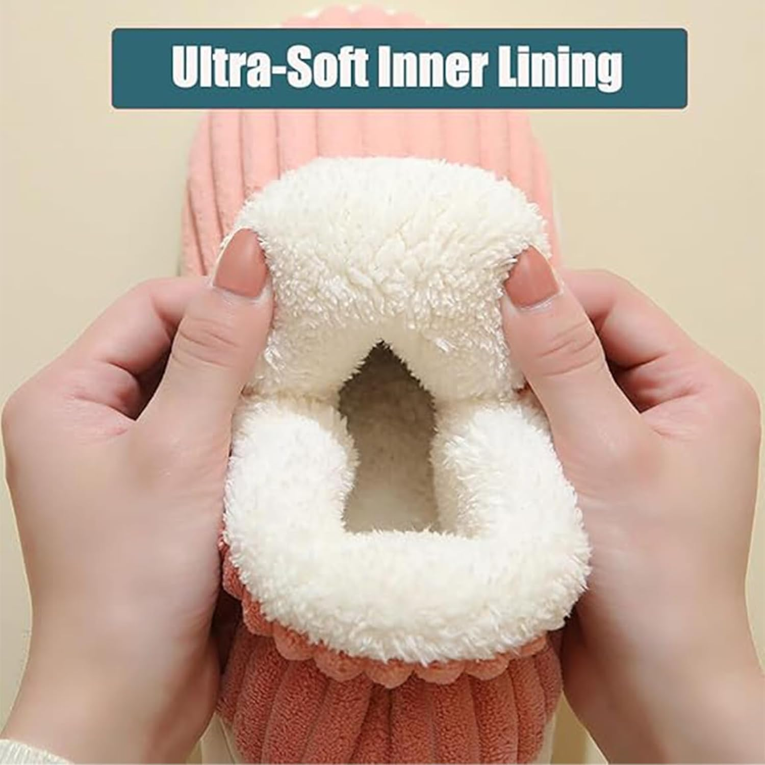 Pluffi the Cozy & Stylish Slipper,Pluffi Slipper Booties,Unisex Winter Cozy Fashion Slippers,Plush Warm Home Slippers (7.5-8 Women/6.5-7 Men,Gray) image number 3