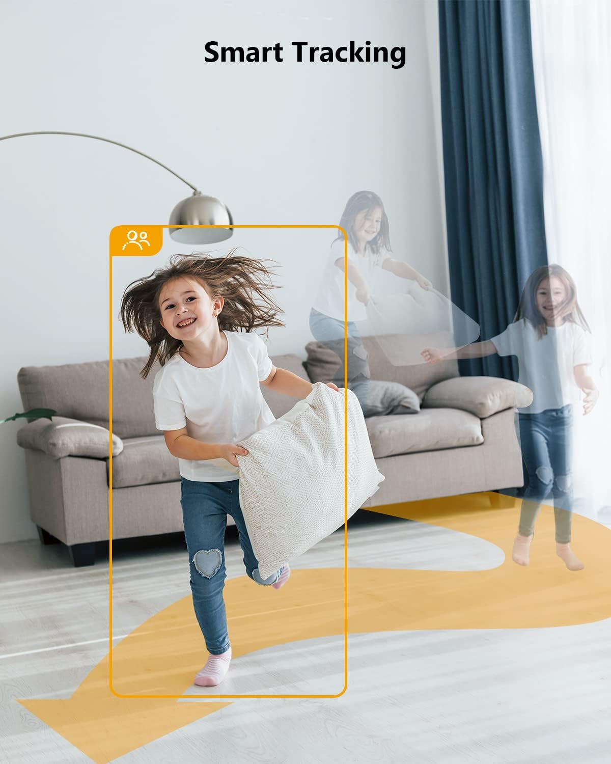 Imou 2K Wifi Security Camera Indoor with AI Human/Sound/Motion Detection, 360&deg; Baby Monitor Pet Camera with One-Touch Call, Smart IR Night Vision, Siren, Smart Tracking, 2-Way Talk, Works with Alexa image number 1