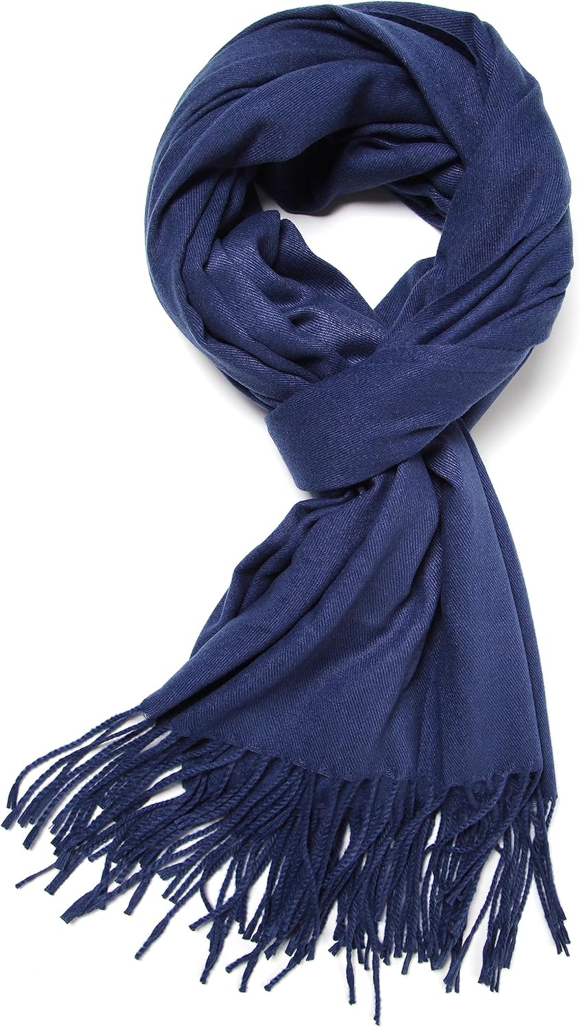 Cindy & Wendy Large Soft Cashmere Feel Pashmina Solid Shawl Wrap Scarf for Women image number 4